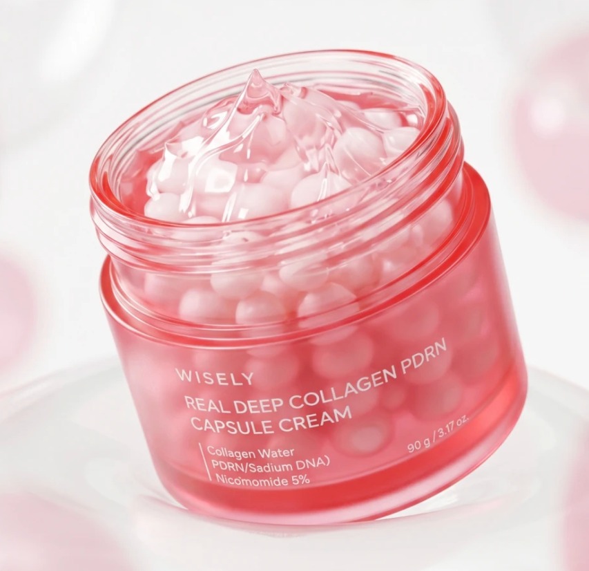 WISELY Real Deep Collagen PDRN Capsule Cream — Losos ikra ekstrakti bilan (90g)