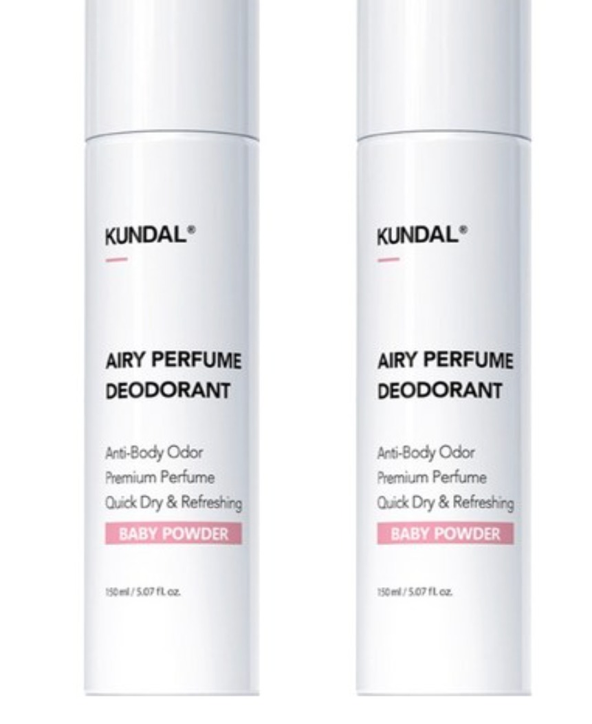 🤍 KUNDAL Airy Perfume Deodorant — Baby Powder | 150ml × 2